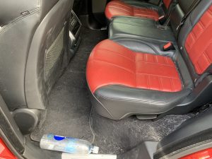 dirty car interior