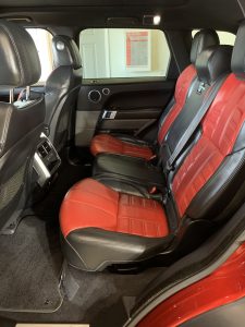 clean red leather interior